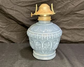 VTG Kaadan Ltd Blue Rose Glass Oil Lamp