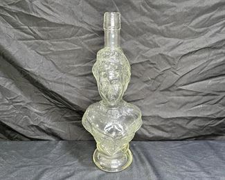 Italian Mid-Century Glass Bust Bottle