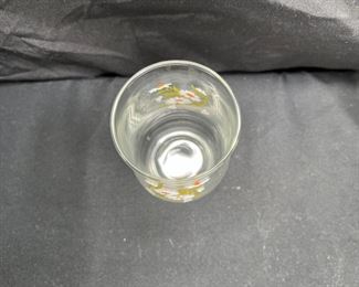 7 VTG Libbey Handpainted Daisy Juice Glasses