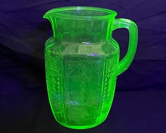 Anchor Hocking Princes Uranium Water Pitcher