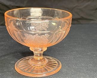 Mayfair Open Rose Pitcher and Sherbet Glass