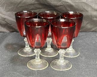5 VTG Luminarch Gothic Arch Crystal Cordial Glass