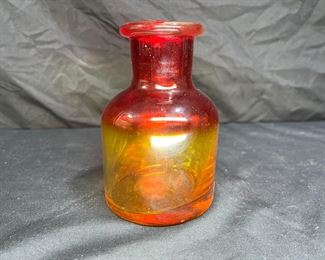 2 VTG Jeanette & Blenko Candy Dish & Bottle