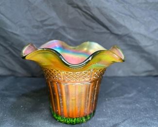 2 VTG Jeanette & Northwood Dish & Hat Vase