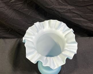 Vintage Blue Satin Ruffle Edge Case