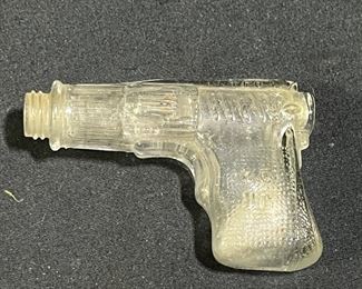 2 Glass Pistol Shaped Candy Dispensers