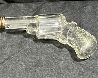 2 Glass Pistol Shaped Candy Dispensers