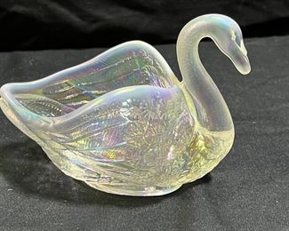 2 Vintage Fenton Iridescent Candle Holders