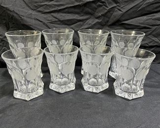 8 Coin Glass Tumblers & water Glasses