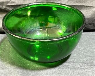 Vintage AH Forest Green 22 Oz Pitcher & Bowl