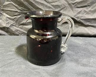 Amethyst Pitcher with Clear Handle