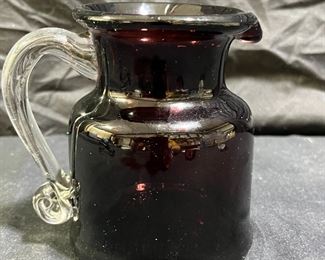 Amethyst Pitcher with Clear Handle