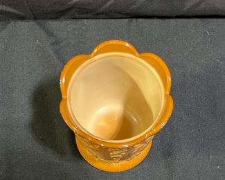 Vintage Carmel Slag Glass Dish