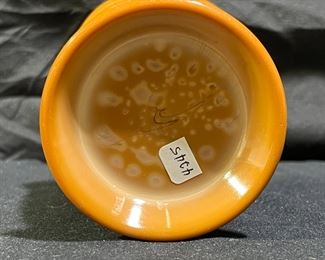 Vintage Carmel Slag Glass Dish