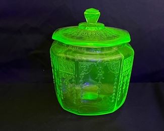 Anchor Hocking Princess Uranium Biscuit Jar