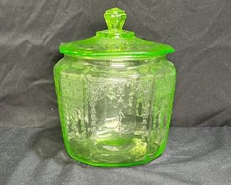 Anchor Hocking Princess Uranium Biscuit Jar