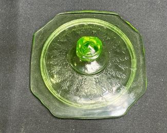 Anchor Hocking Princess Uranium Biscuit Jar