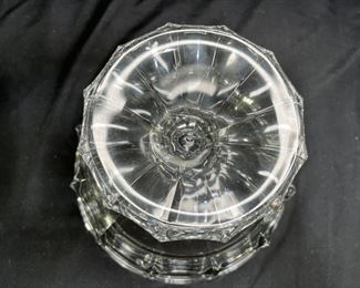 Vintage Fostoria Coin Glass Pedestal Bowl & Candle