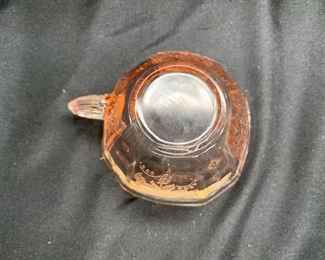 2 Pink Mayfair Open Rose Sups & Saucers