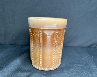 2 Joe St. Clair Chocolate Slag Holly Bead Tumblers