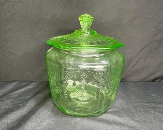 Anchor Hocking Princess Uranium Biscuit Jar
