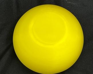 Vintage Fenton Yellow Cased Satin Rose Boal