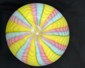 Antique Mt. Washington Rainbow Satin Rose Bowl