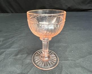 Pink Mayfair Open Rose 4" Cocktail Glass