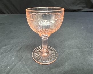 Pink Mayfair Open Rose 4" Cocktail Glass