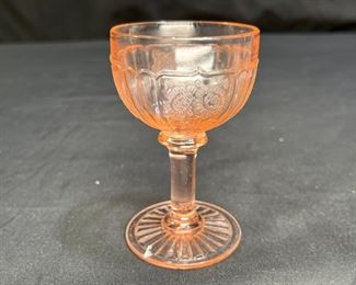 Pink Mayfair Open Rose 4" Cocktail Glass