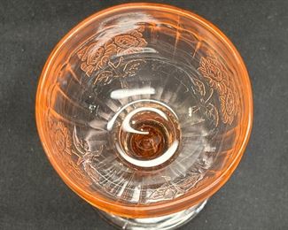 Pink Mayfair Open Rose 4" Cocktail Glass