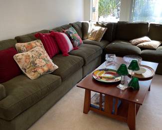 Olive Green Sectional sofa