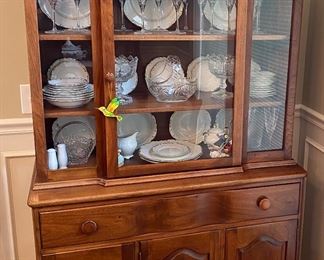 Lovely Mid Century China Cabinet (approximately 42” across, 18” deep & about 69” tall).