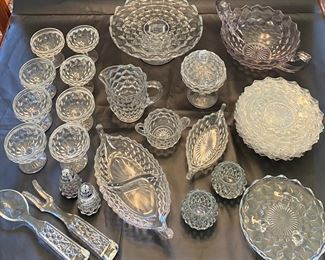 Impressive Collection of Fostoria American • Pitchers, Cake Stand, Divided Bowls, Footed & Handled Pieces, Sherberts