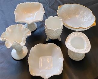 Fenton Hobnail White Milk Glass