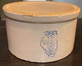 White Hall Illinois S.P. & S. Co. Stoneware Crock