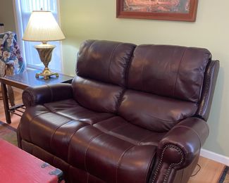 Leather Reclining Loveseat