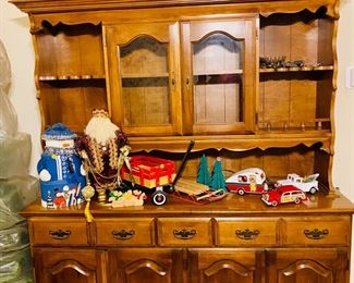 Solid Oak China Cabinet