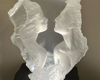 Limited Edition Signed Sculpture by MICHAEL WILKINSON "Lodestone" (255/300) on Custom "Michelangelo" Lighted Pedestal