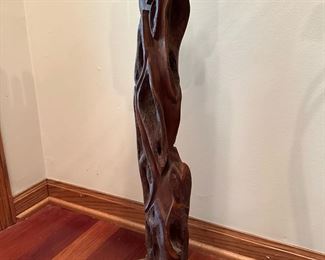 Hand Carved Diamond Willow Folk Art Stand