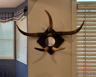 1930's Handmade Bullhorn Hat / Coat Rack