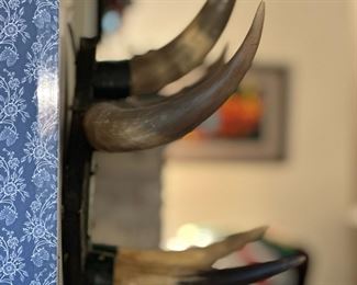 1930's Handmade Bullhorn Hat / Coat Rack