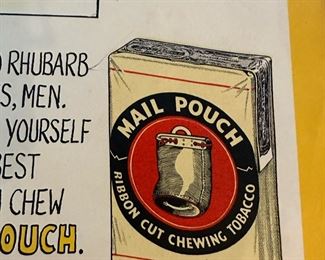 MAIL POUCH by Clem Boddington Chewing Tobacco Advertisement Baseball Art
