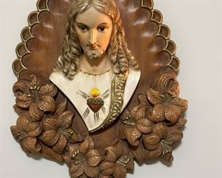 Antique Catholic Religious Wall Plaques