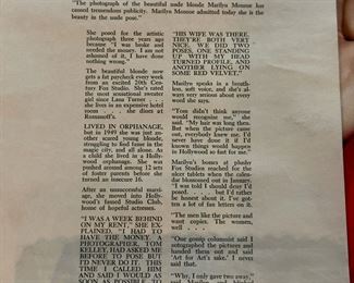 1940's MARILYN MONROE Nude Advertising Poster