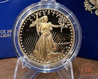 1986 One Ounce GOLD Fifty Dollar Coin