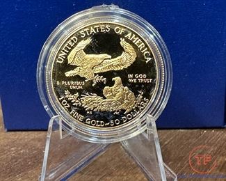 1987 One Ounce GOLD Fifty Dollar Coin AND 1987 Half Ounce GOLD Twenty-Five Dollar Coin