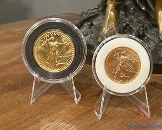 1986 One Ounce GOLD Fifty Dollar Coin AND 1986 Half Ounce GOLD Twenty-Five Dollar Coin