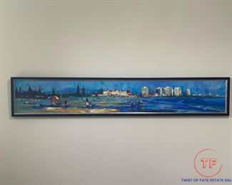 Limited Edition Signed Mixed Media on Canvas “Coronado Beach Walks” by MICHAEL FLOHR