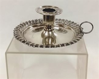 STERLING SILVER CHAMBERSTICK  2.22 TROY OUNCES  /  ESTIMATE $50.61